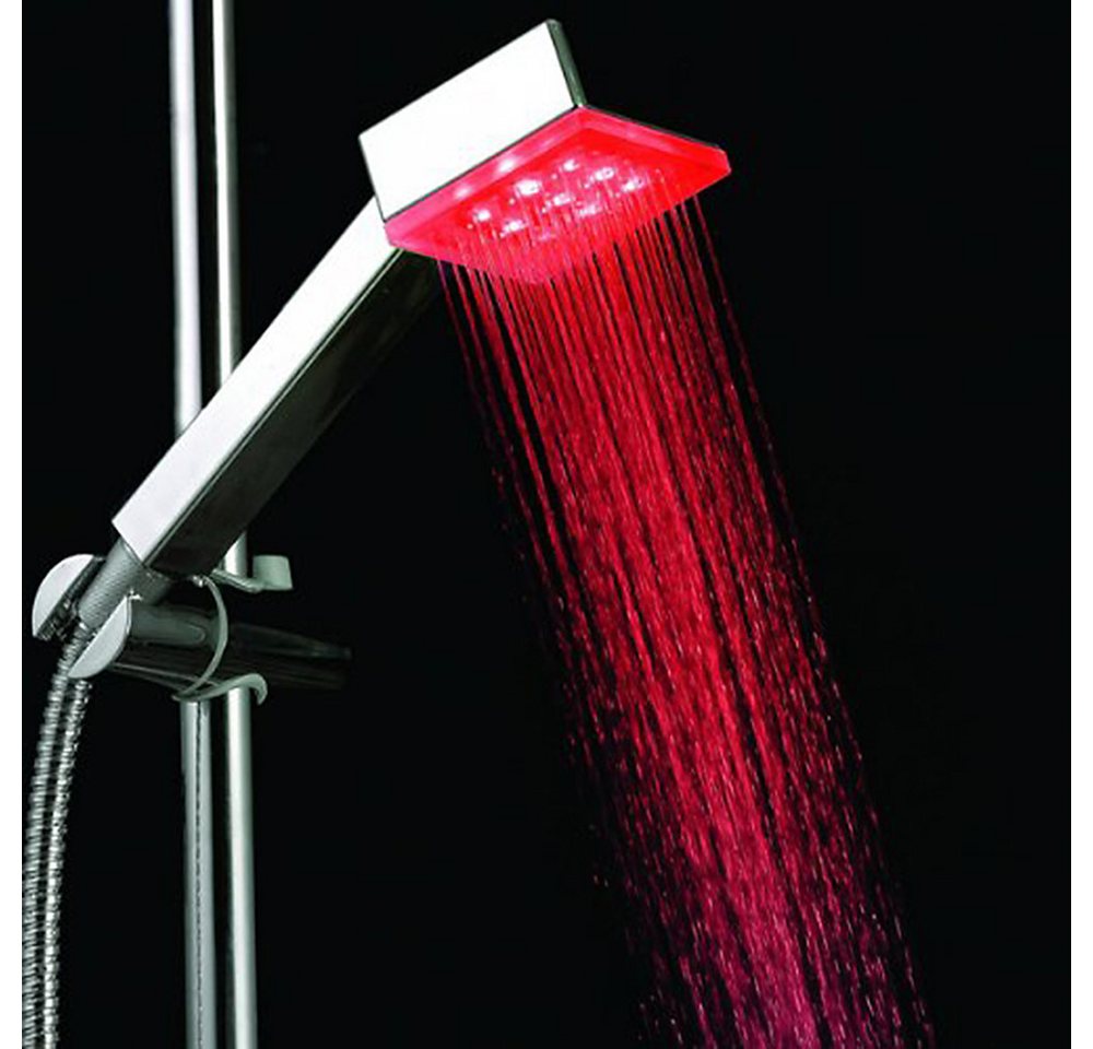 ENERGMiX Handbrause Duschkopf Farbwechsel Duschbrause Brausekopf mit mit Farbwechsel, Regenbrause mit Farbige LED Licht