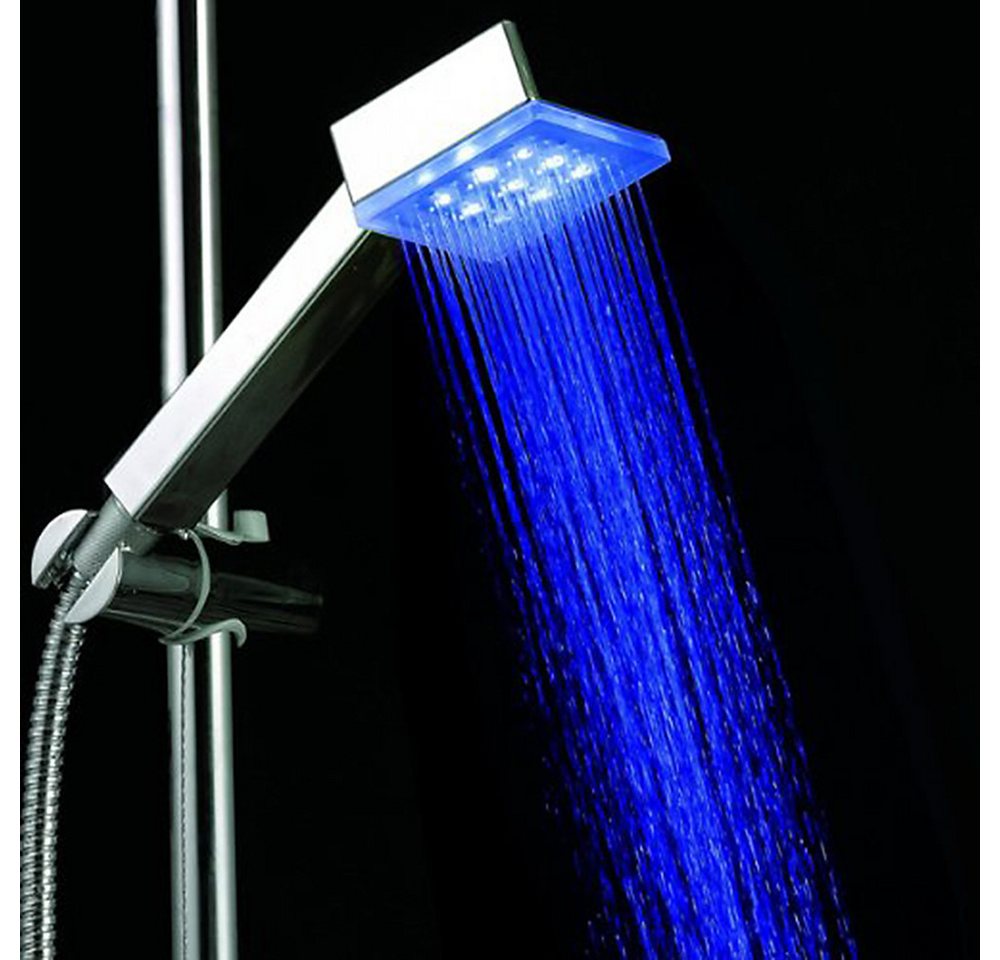 ENERGMiX Handbrause Duschkopf Farbwechsel Duschbrause Brausekopf mit mit Farbwechsel, Regenbrause mit Farbige LED Licht Bild 2