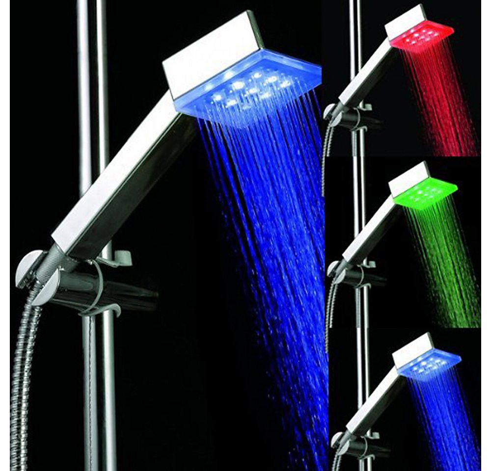 ENERGMiX Handbrause Duschkopf Farbwechsel Duschbrause Brausekopf mit mit Farbwechsel, Regenbrause mit Farbige LED Licht Bild 4