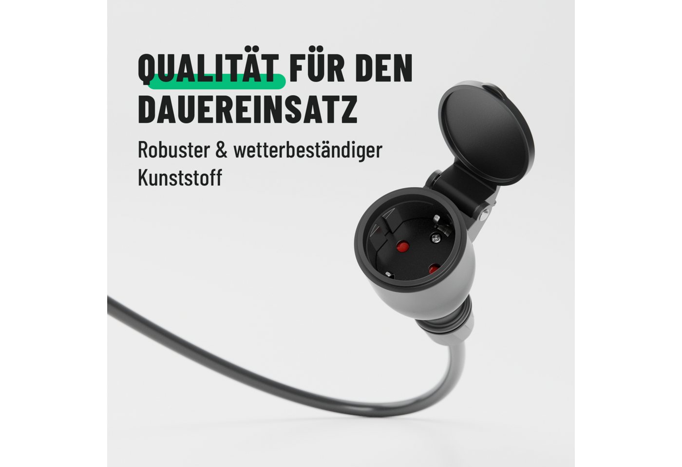 greate. Steckdose Schuko Kupplung 230V Aussenbereich IP54 Schukosteckdose Schukokupplung, 1-St. Bild 2