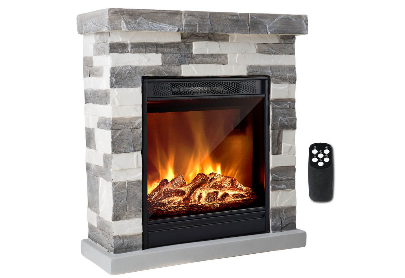 AMBINESS Elektrokamin 2 Heizstufen, 900W - 2000W, LED - 3D Flammeneffekt mit Farbwechsel Bild 5