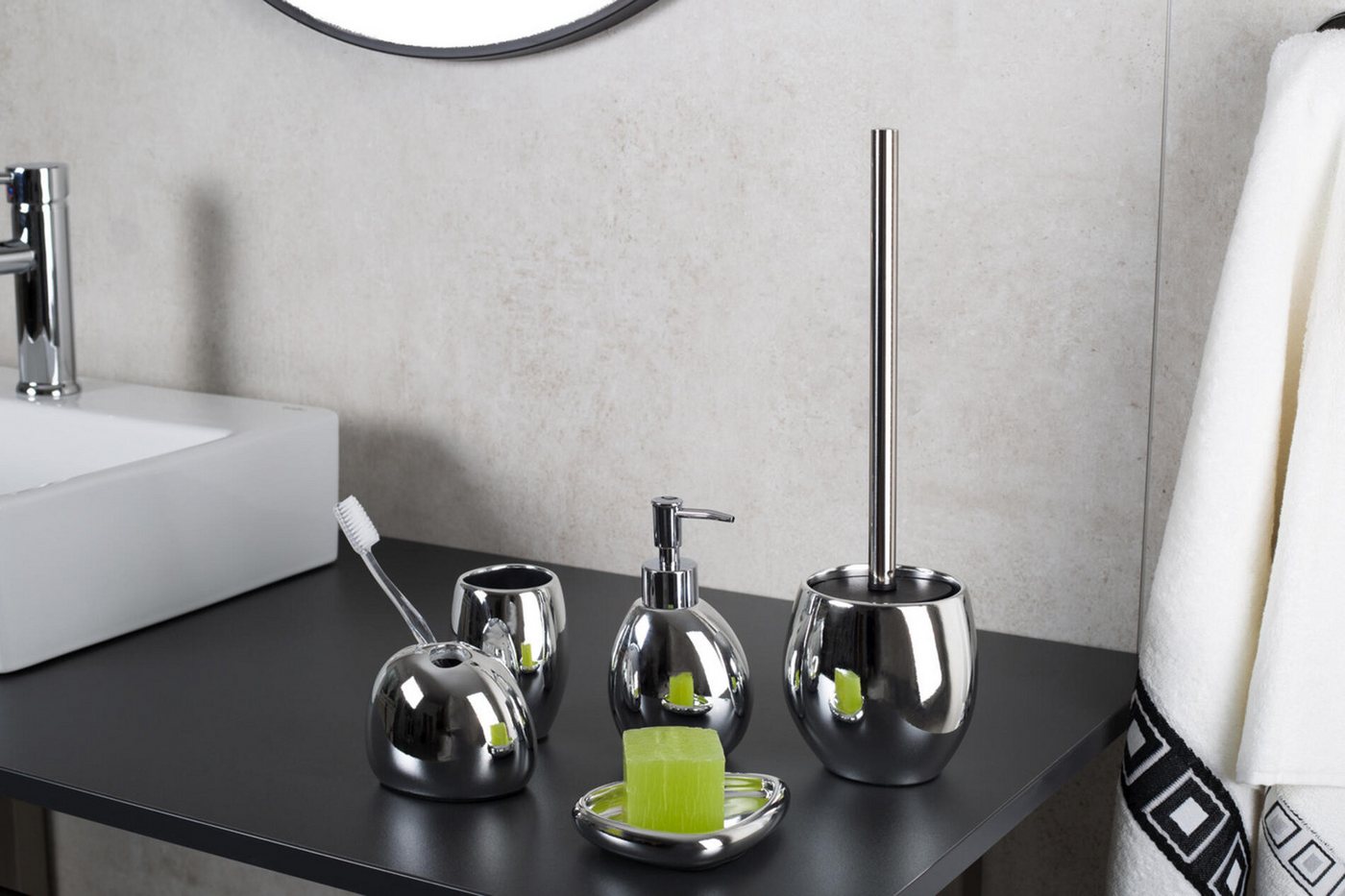 Ridder Badaccessoire-Set WC-Bürste Gloria chrom