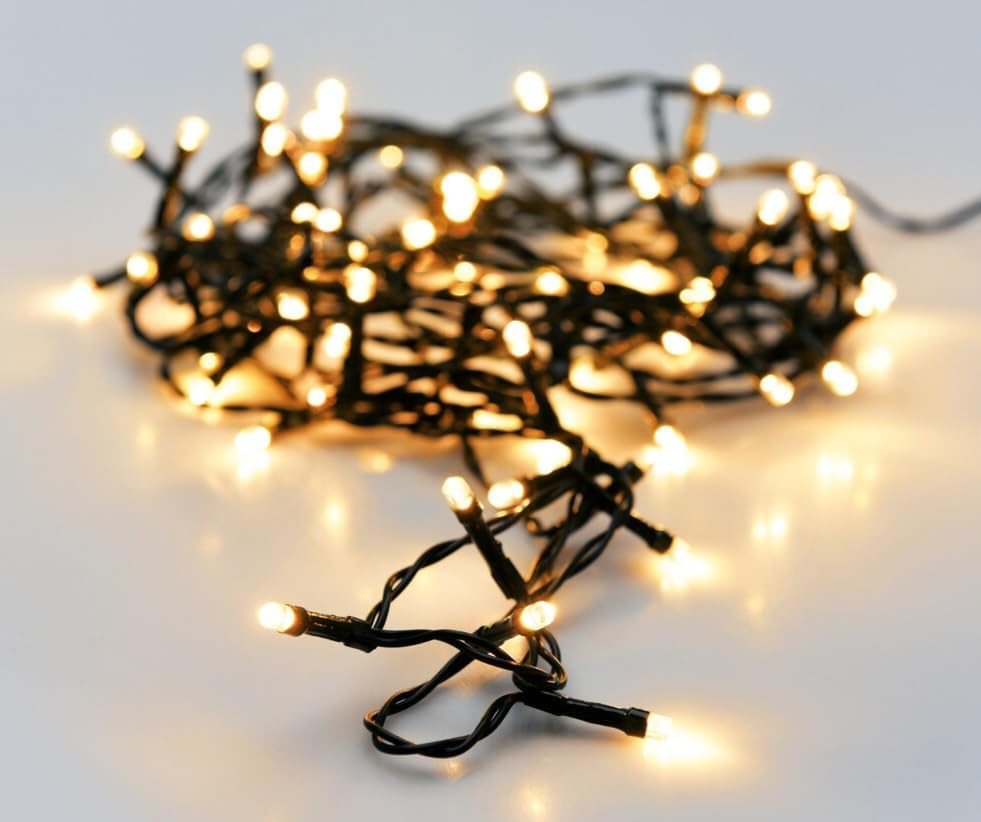 mucHome LED-Lichterkette 1,8-14,5 Meter warmweiß Batterie 8 Funktionen inkl. 6-Std Timer