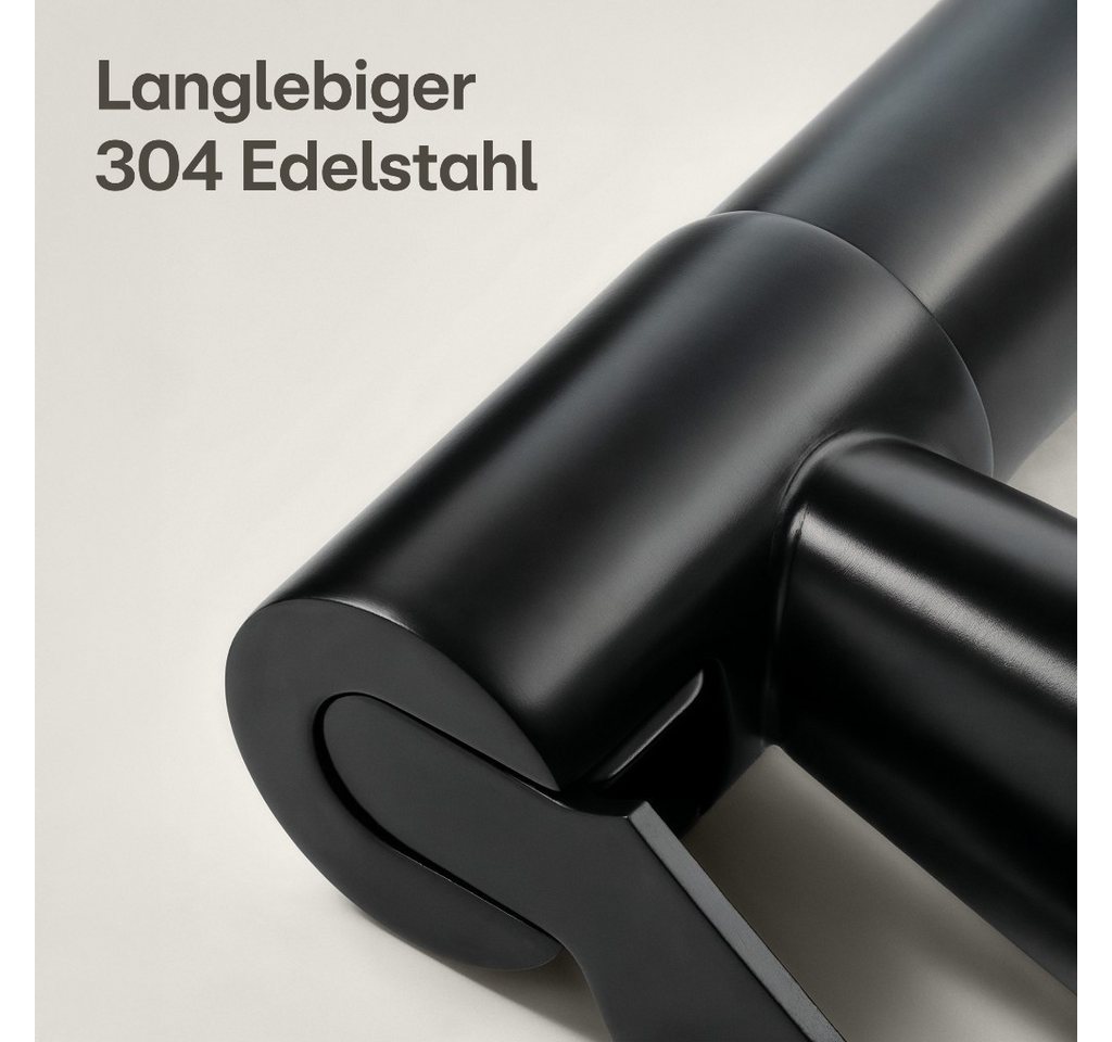 Praknu Bidetarmatur Bidet Set mit Handbrause, Schlauch & Halter Edelstahl Rostfrei (Set, 6-St., Brause mit Brauseschlauch, Halterung, 2 Dichtungen und Montagematerial) Handbrause, Schlauch, Halter rostfreier Edelstahl - inkl. 2 Dichtungen Bild 2