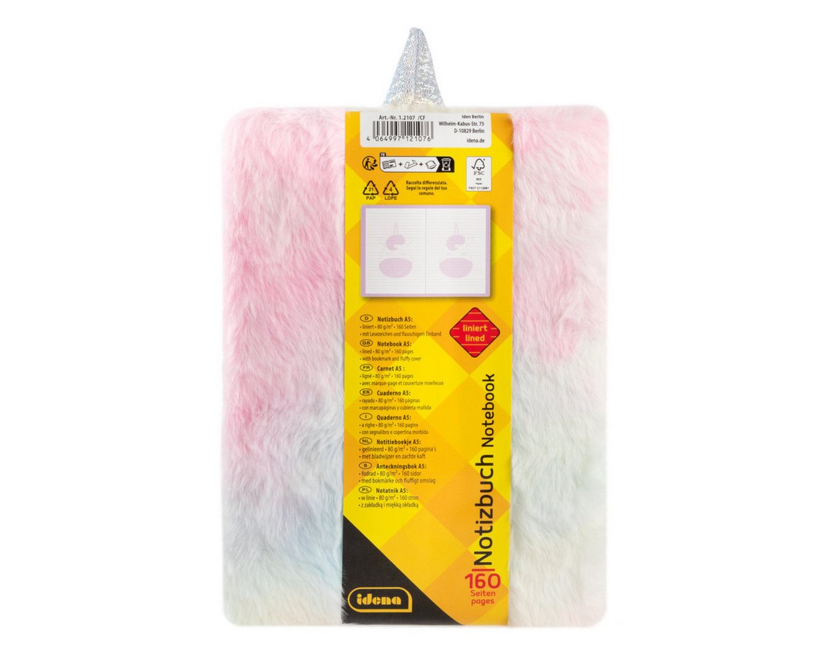 Idena Notizbuch Idena Notizbuch Fluffy Einhorn liniert 80 Blatt 80g/m² DIN A5 Bild 5