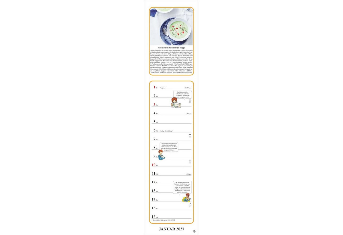 HEYE Wandkalender Tante Clara Küchenkalender 2027 Bild 3