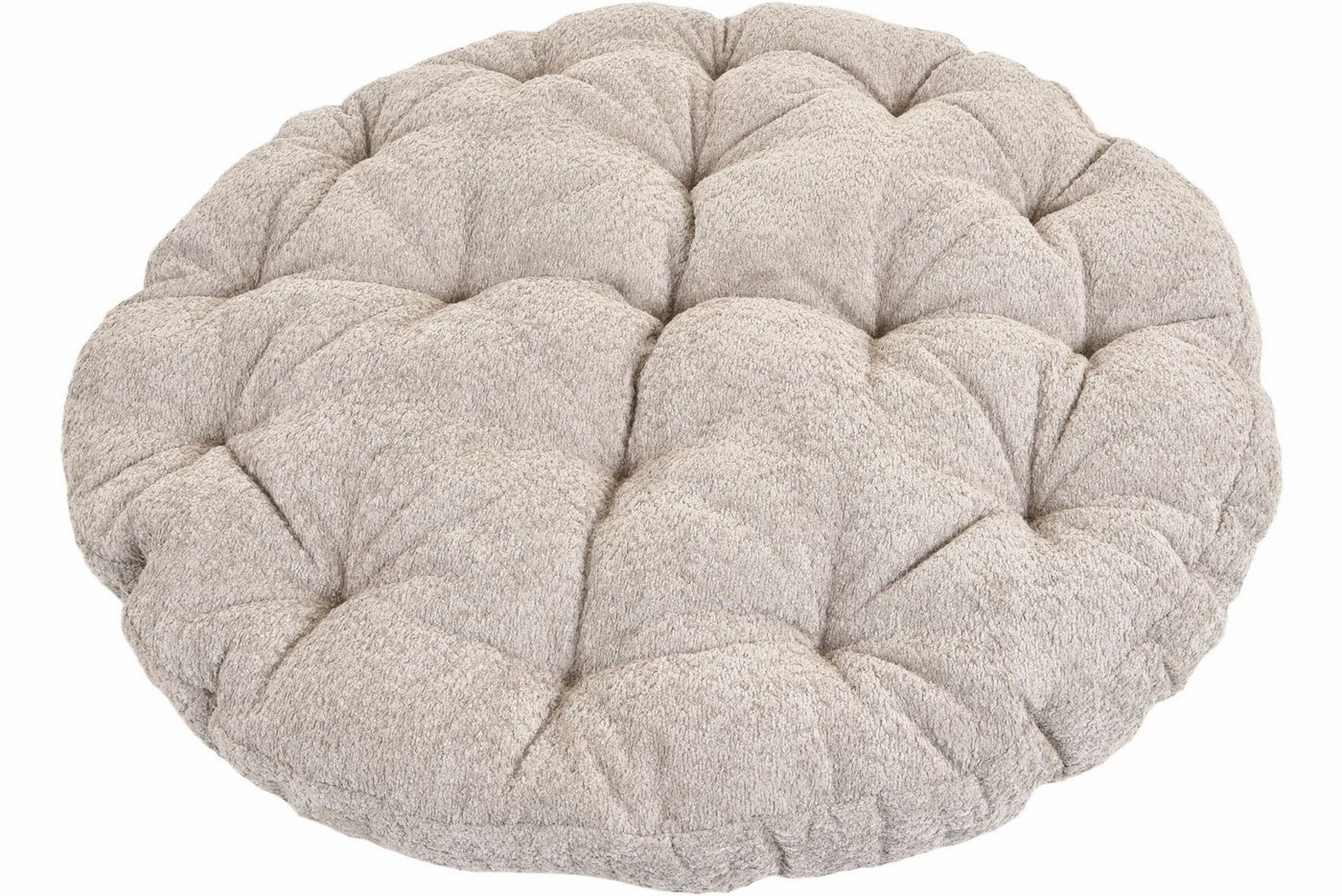 Krines Home Bodenkissen XXL Papasan Kissen Auflage Bodenkissen Kinder rund dick Sitzkissen, Grau-flauschig weich Bild 3