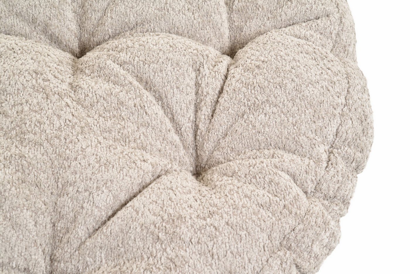 Krines Home Bodenkissen XXL Papasan Kissen Auflage Bodenkissen Kinder rund dick Sitzkissen, Grau-flauschig weich Bild 4