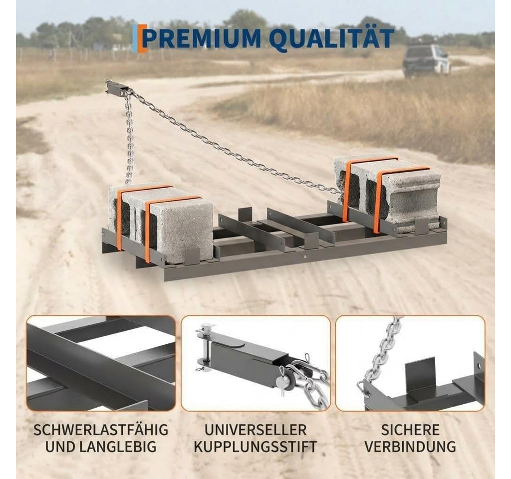 GarveeMore Rasenrechen Schleppegge Für ATV & Traktor – Schwerlast-Straßenharke Bild 3