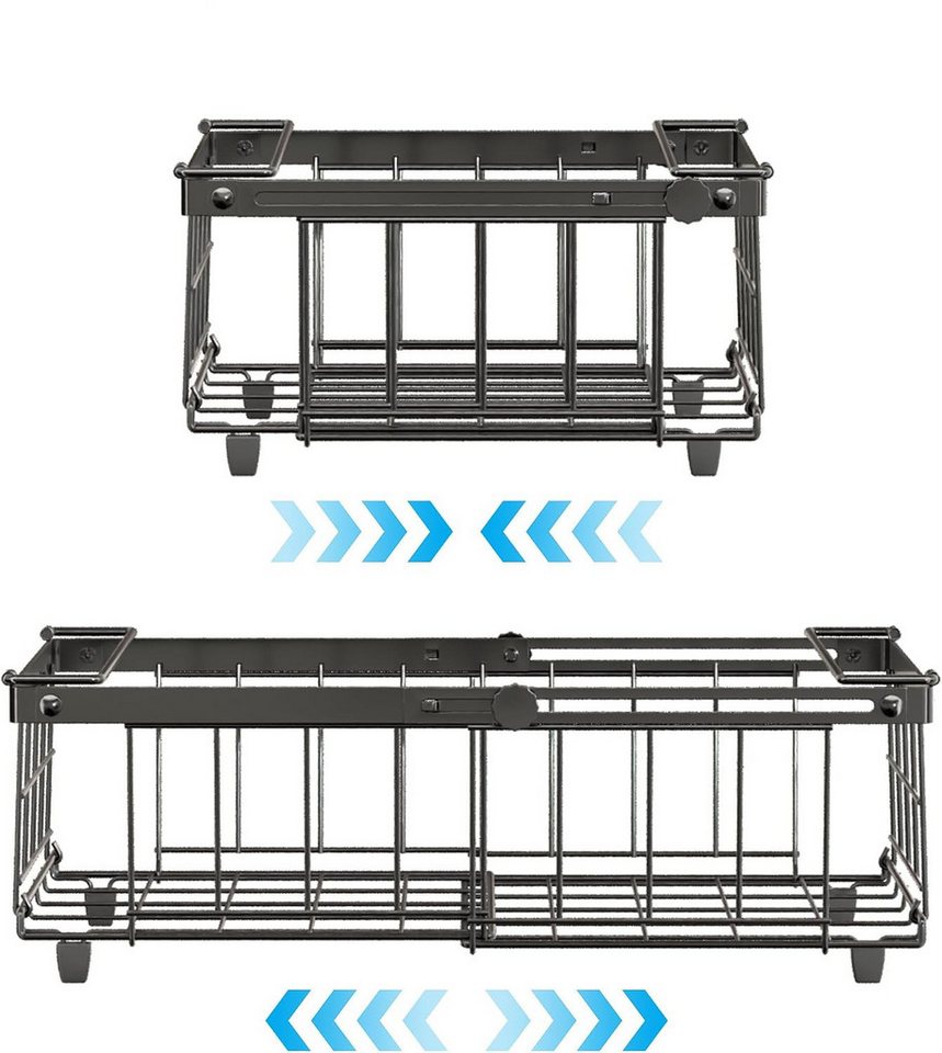 GarveeMore Küchenorganizer-Set 2‑/4‑er Set stapelbare Gefrierschrank‑Körbe mit klappbaren Griffen, (4-tlg)