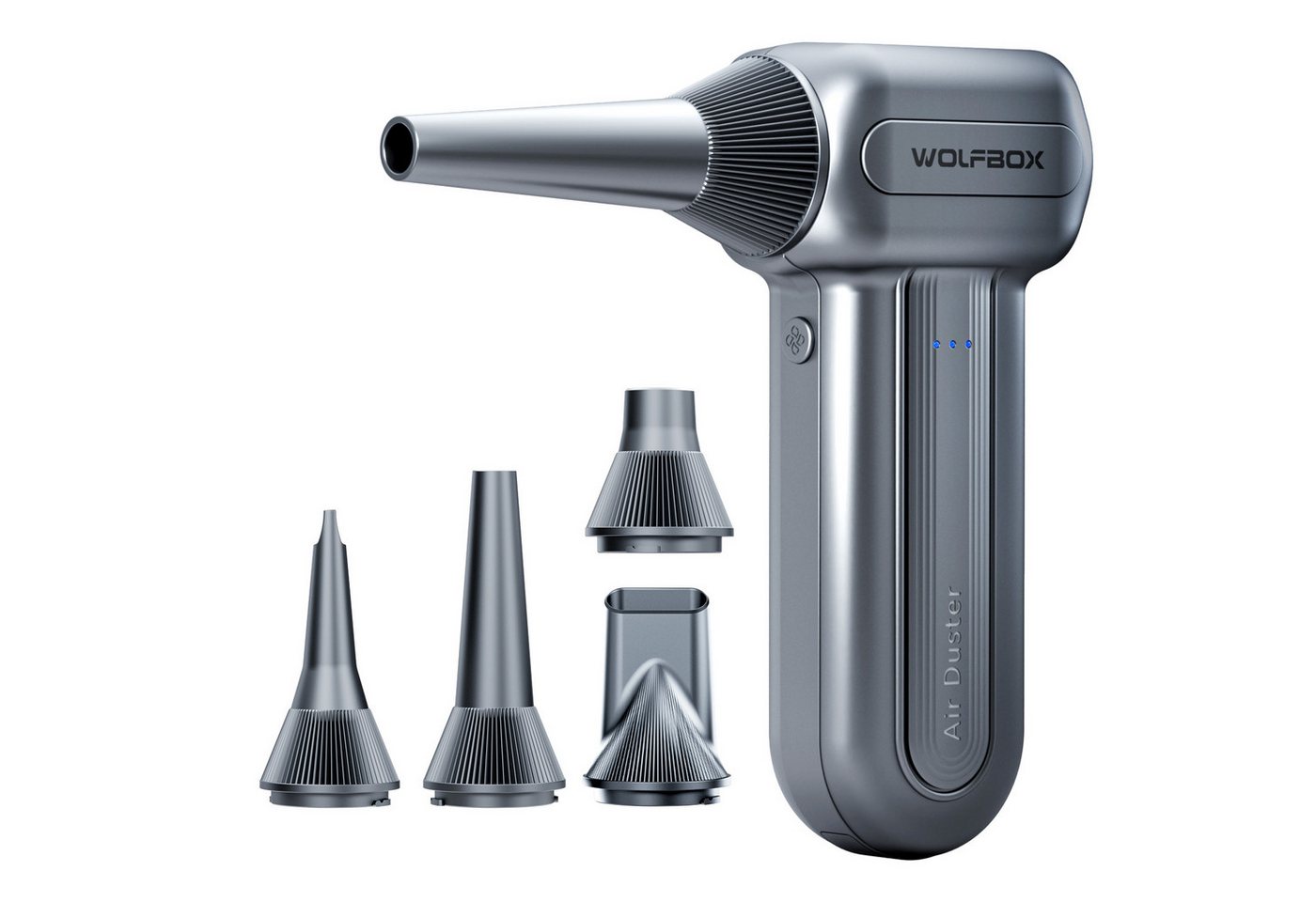 WOLFBOX Akku-Druckreiniger DF60 Akku-Druckluftreiniger 110000 U/min, (1 tlg), 3 Geschwindigkeiten, 5 Düsen, Schnellladung Bild 3