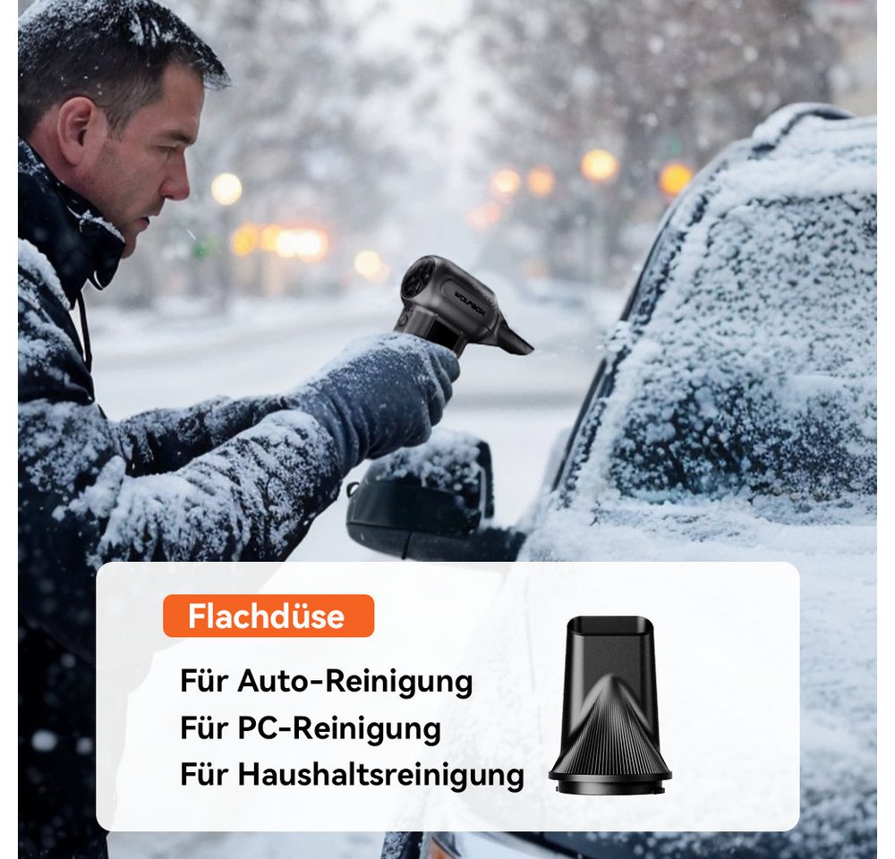 WOLFBOX Akku-Druckreiniger DF100 Akku-Druckluftreiniger 150000 U/min, (1 tlg), 3 Geschwindigkeiten, Luftgebläse Bild 3