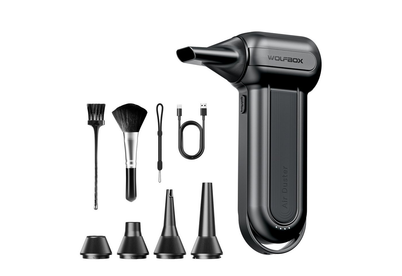 WOLFBOX Akku-Druckreiniger DF100 Akku-Druckluftreiniger 150000 U/min, (1 tlg), 3 Geschwindigkeiten, Luftgebläse Bild 4