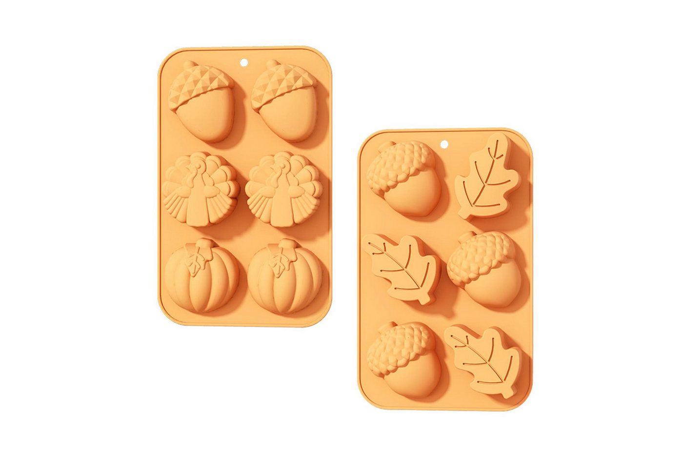 FOUORTUNATE-BEE Silikonform 2 Stück Herbst Silikonformen für Pudding, Muffin, Kuchen, (2-tlg) Bild 5