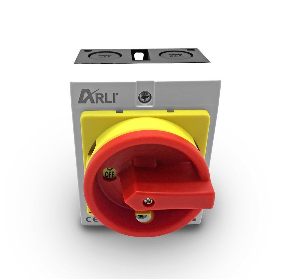 ARLI Schalter ARLI Hauptschalter 4-polig Drehschalter + 10xKabelverschraubungen M20 Bild 5