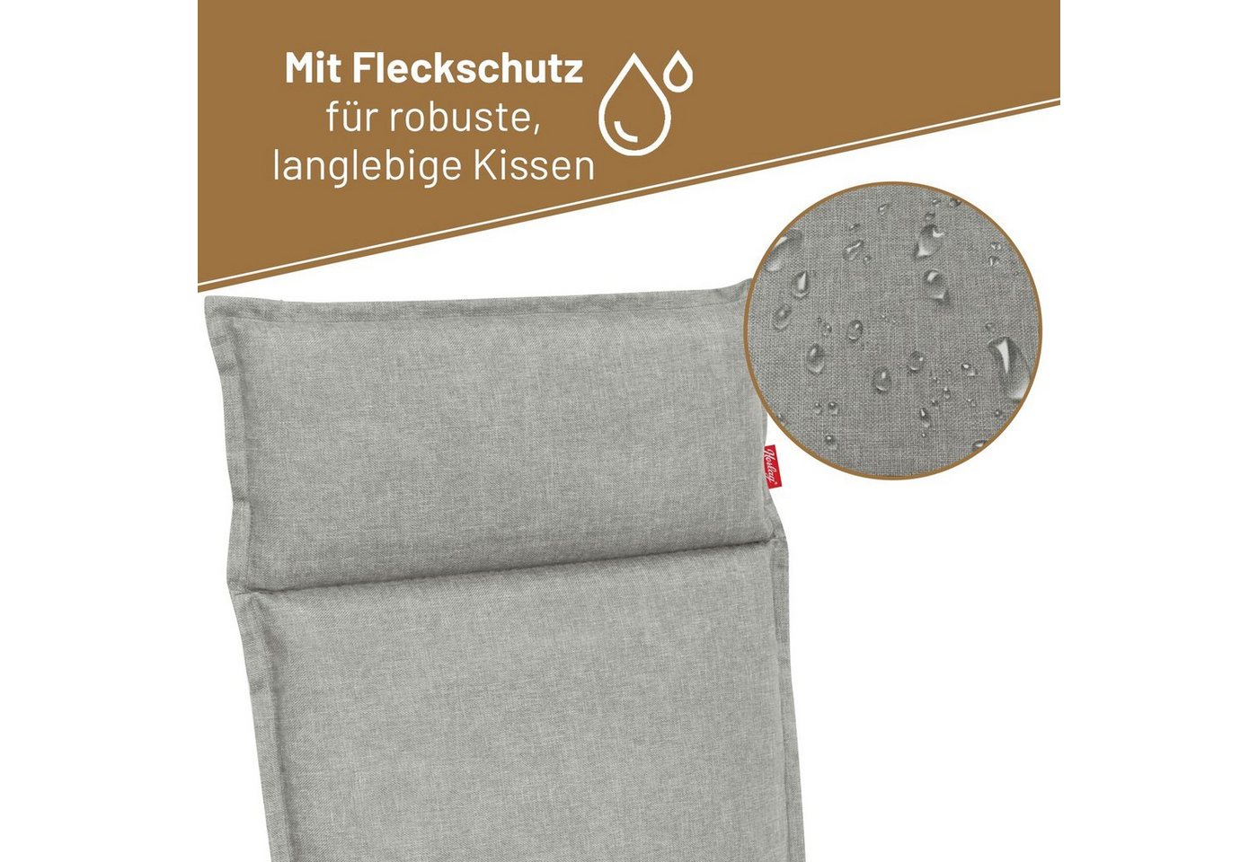 Herlag Polsterauflage Bea Niedriglehner, (1 St), Gartenstuhlauflage 100x50x4,5cm Wasserabweisend UV-Schutz