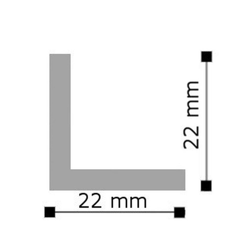 PROVISTON Kantenleiste Winkelleiste, Kantenschutz, 30 x 30 x 2000 mm, Polystyrol, Weiß Bild 3