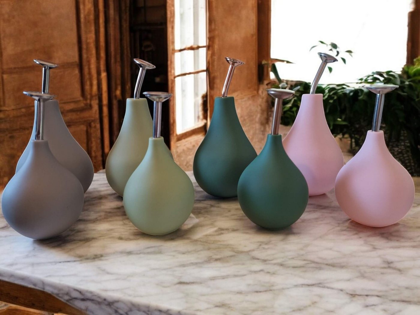 Dekowunder Gießkanne KLEIN GRAU Pflanzen Sprüher 240 ml – Zerstäuber für Blumen & Pflanzen Bild 2