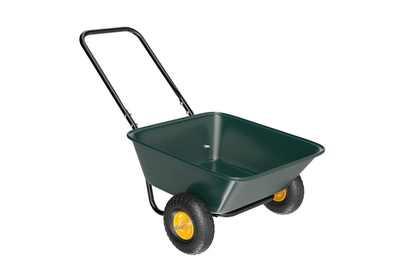 LALAHO Schubkarre Gartenwagen Transportkarre bis 135 kg, Bollerwagen Garden, Luftreifen, 118x62x66 cm