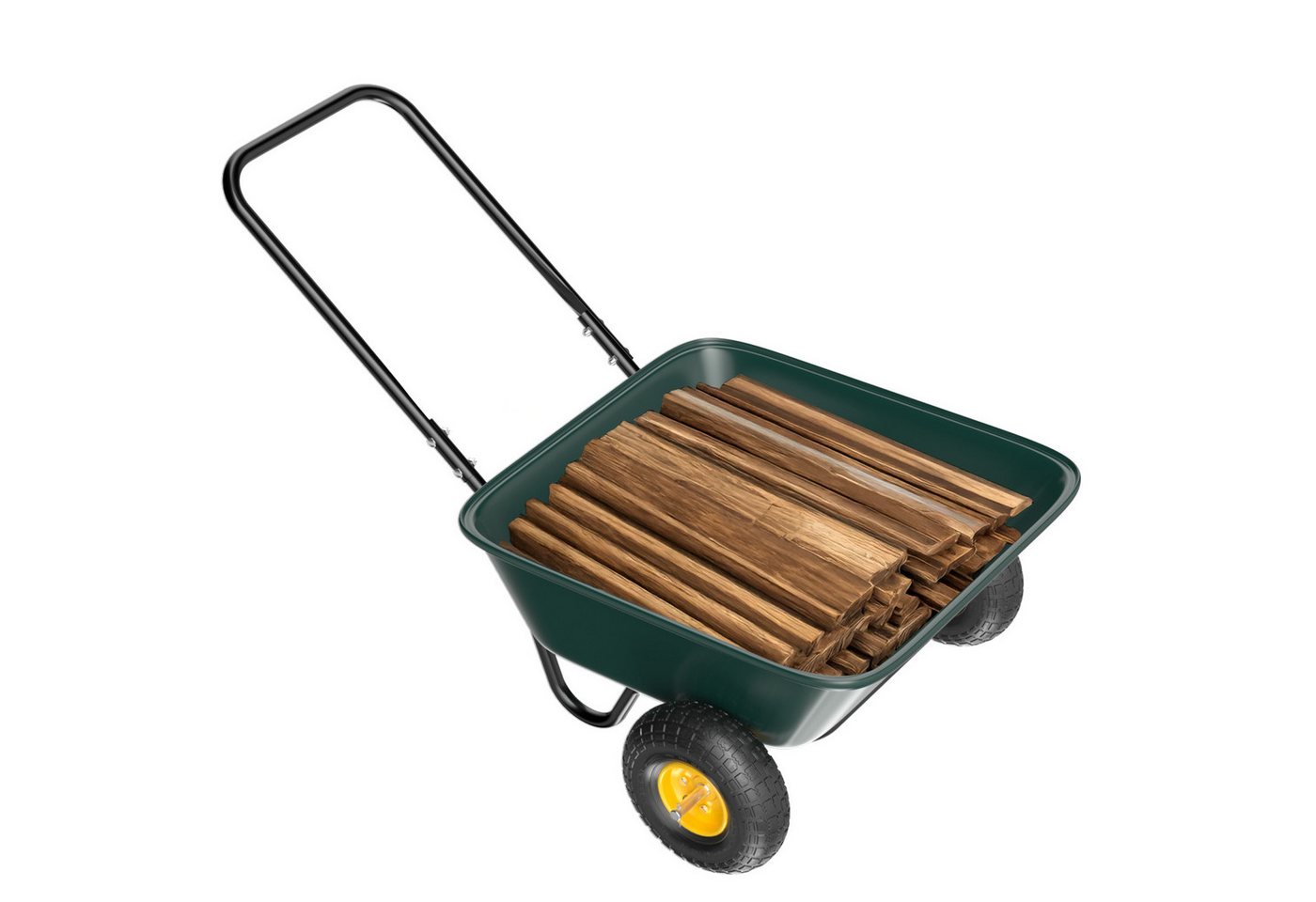 LALAHO Schubkarre Gartenwagen Transportkarre bis 135 kg, Bollerwagen Garden, Luftreifen, 118x62x66 cm Bild 4