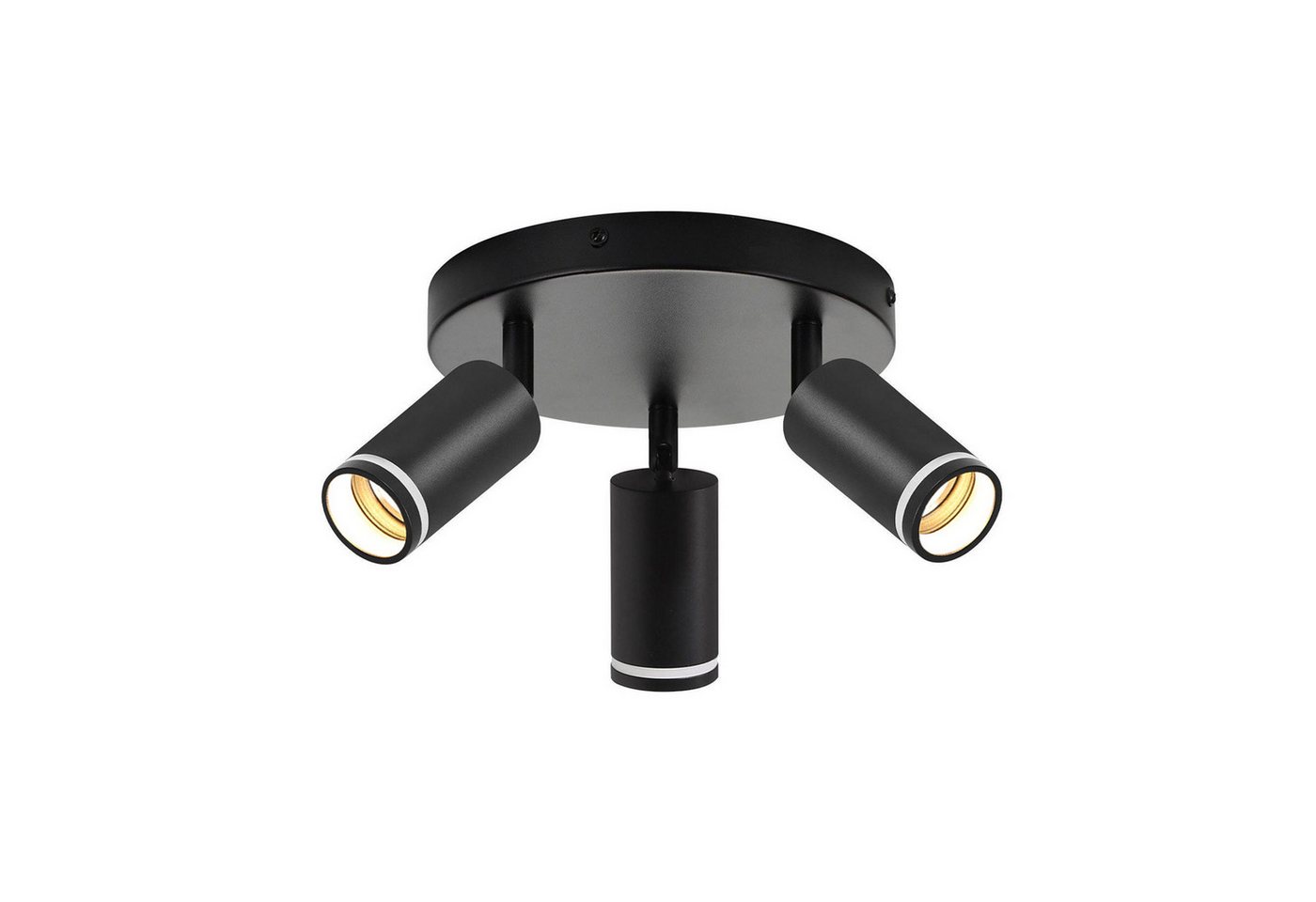 Nettlife Deckenstrahler Schwarz/Weiß Schwenkbar Modern Innen Metall Deckenlampe GU10 5 Flammig, Schwenkbar 355°, ohne Leuchtmittel, für Flur Wohnzimmer Küche Schlafzimmer,Decken- und Wandmontage Bild 3