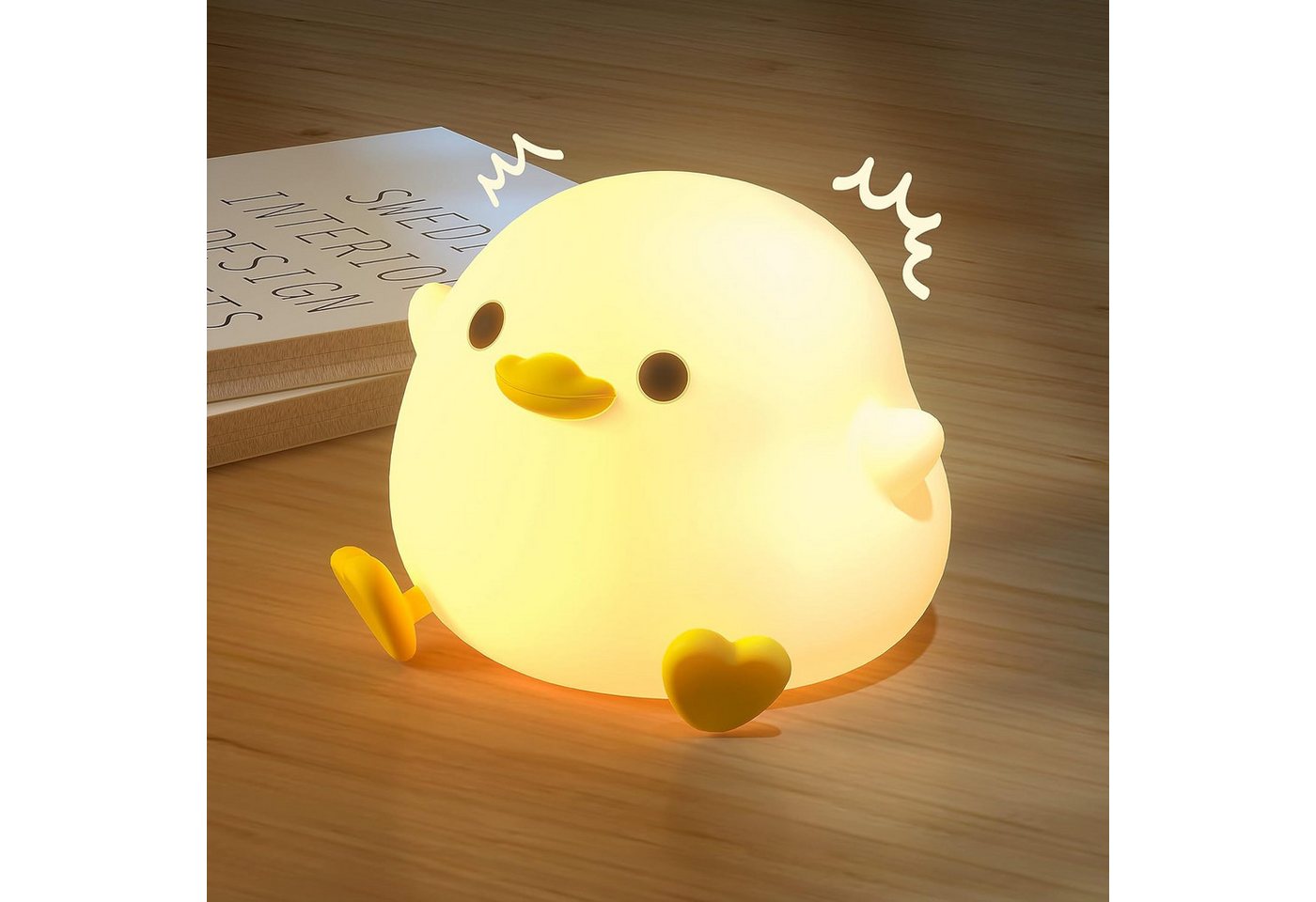FELIXLEO LED Nachtlicht LED Nachtlicht Kinder DoDo Duck Silikon Stilllicht Baby Bild 4