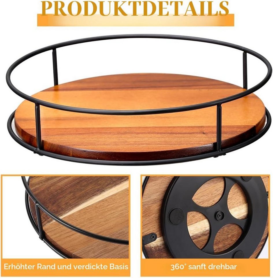 wohnTRAUM24 Küchenorganizer-Set Drehbarer Organizer – 360° Drehteller für Bad, Küche & mehr, (1-tlg), Drehteller Organizer Drehbar Gewürz Organizers Küchen Gewürzregal Bild 3