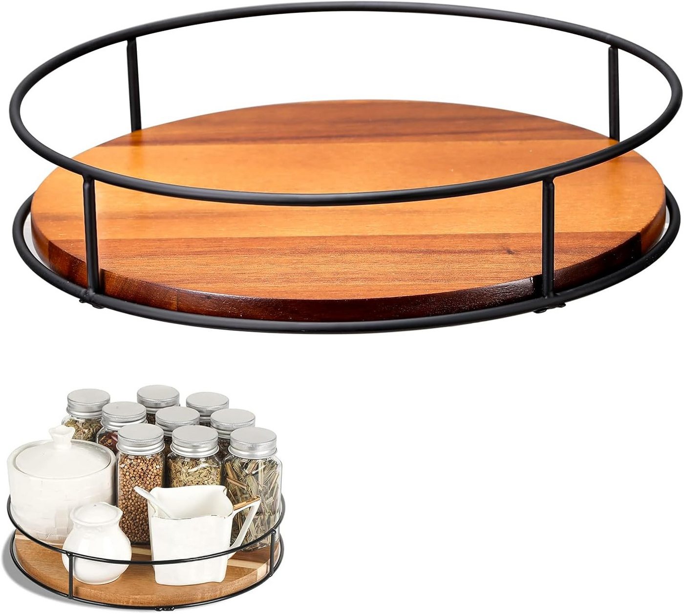 wohnTRAUM24 Küchenorganizer-Set Drehbarer Organizer – 360° Drehteller für Bad, Küche & mehr, (1-tlg), Drehteller Organizer Drehbar Gewürz Organizers Küchen Gewürzregal Bild 5
