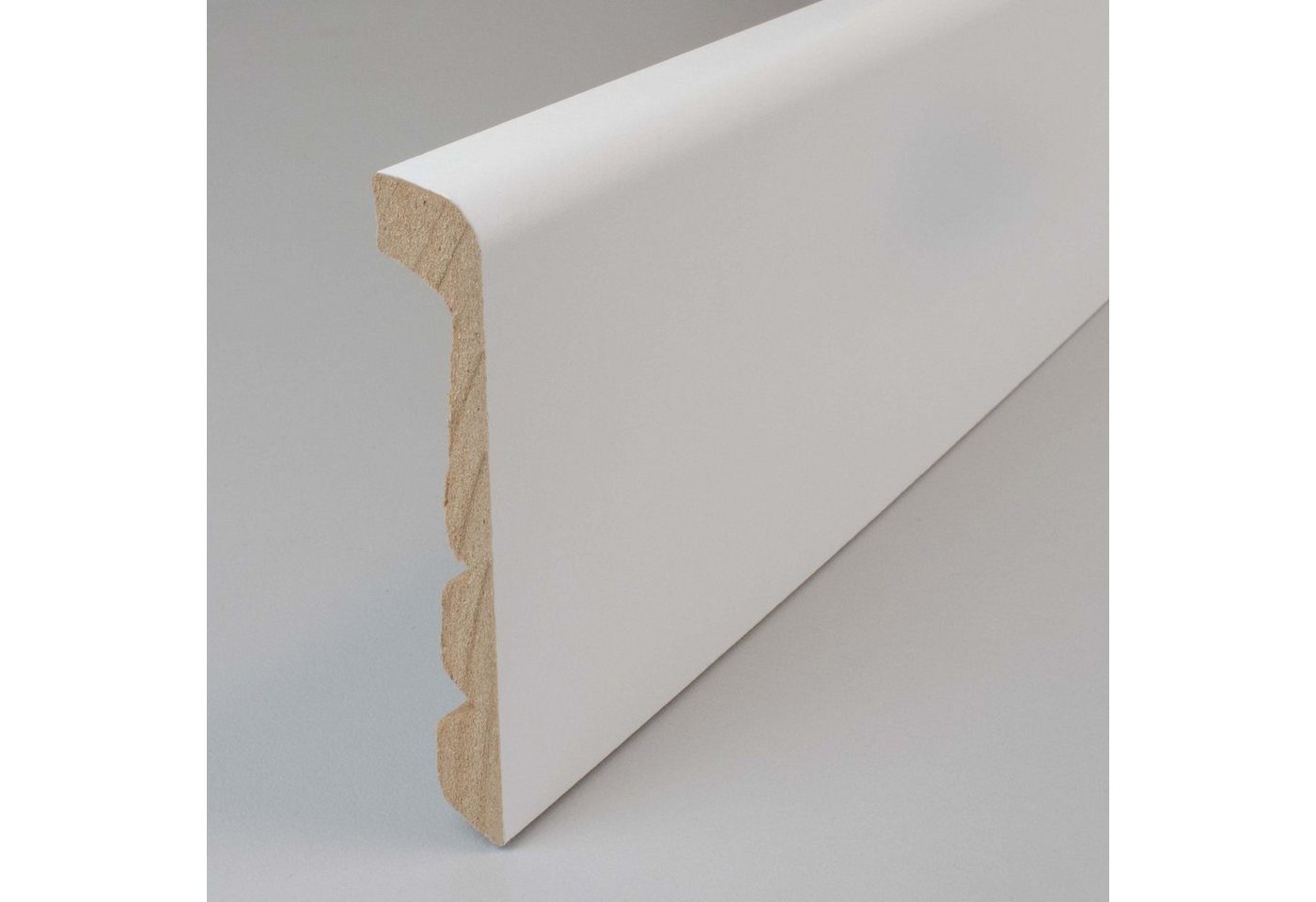 PROVISTON Sockelleiste Renovierungsleiste, MDF, 24 x 92 x 2400 mm, Weiß, Flieseleiste Bild 2