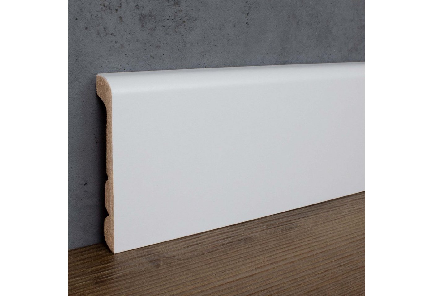PROVISTON Sockelleiste Renovierungsleiste, MDF, 24 x 92 x 2400 mm, Weiß, Flieseleiste Bild 4