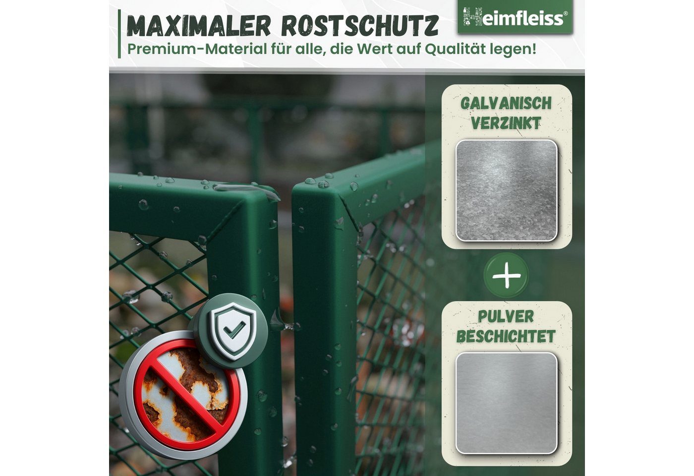 Heimfleiss® Komposter Metall verzinkt Garten Stecksystem, BxTxH: 80x80x70 cm, 450 l, 450 L 80x80x70 cm Bild 5