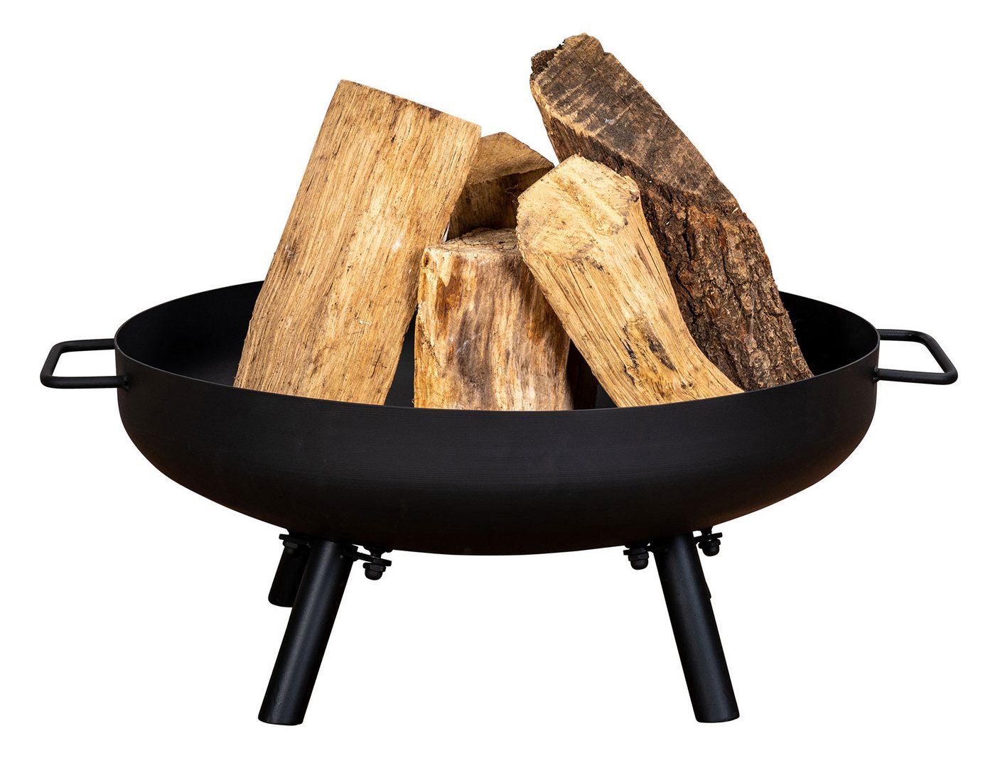 Levandeo® Feuerschale, Feuerschale Garten 50cm Eisen Schwarz Feuerstelle Terrasse Outdoor