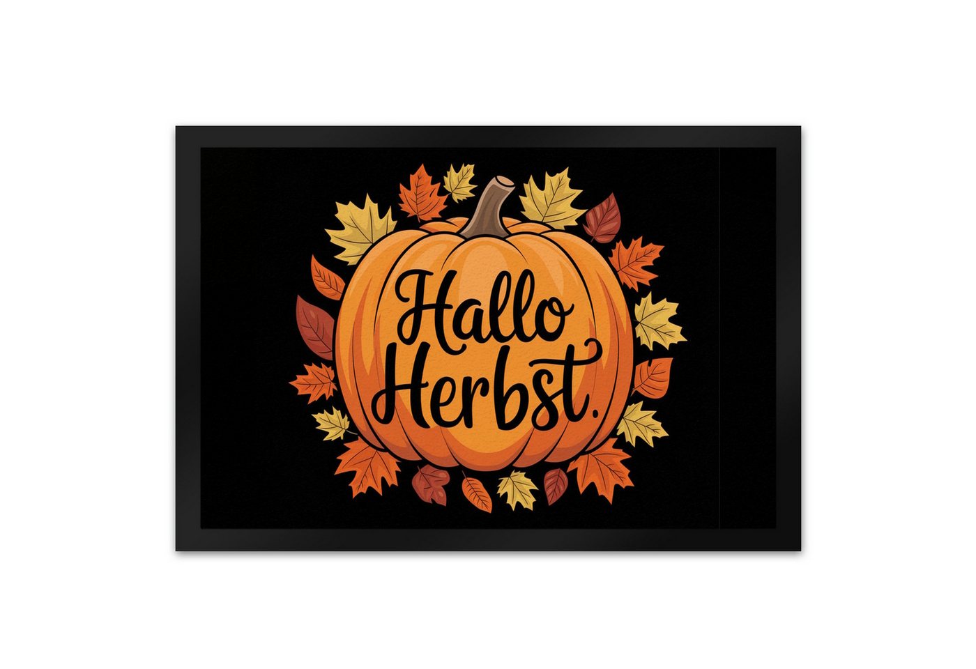 speecheese Fußmatte Hallo Herbst Fußmatte XL in 40x60 cm mit Kürbis und Herbstlaub