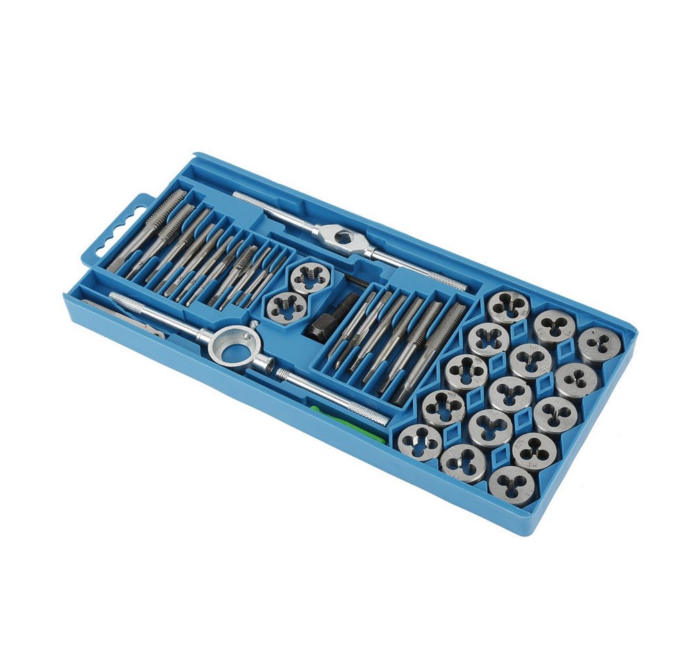 JEOBEST Gewindeschneider Gewindebohrer und Schneideisen Set, (40-tlg) mit Windeisen, Metall Bild 5