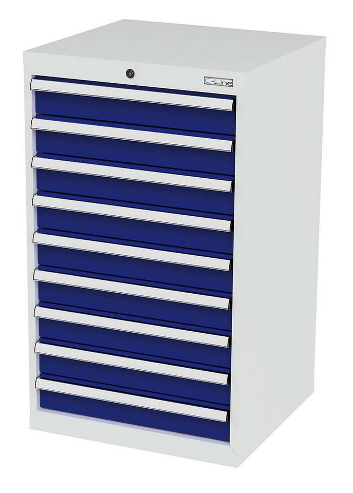 Simplaflex Werkzeugschrank Simplaflex Schubladenschrank, 9 Schubladen, BxTxH 600x575x1020 mm Bild 3