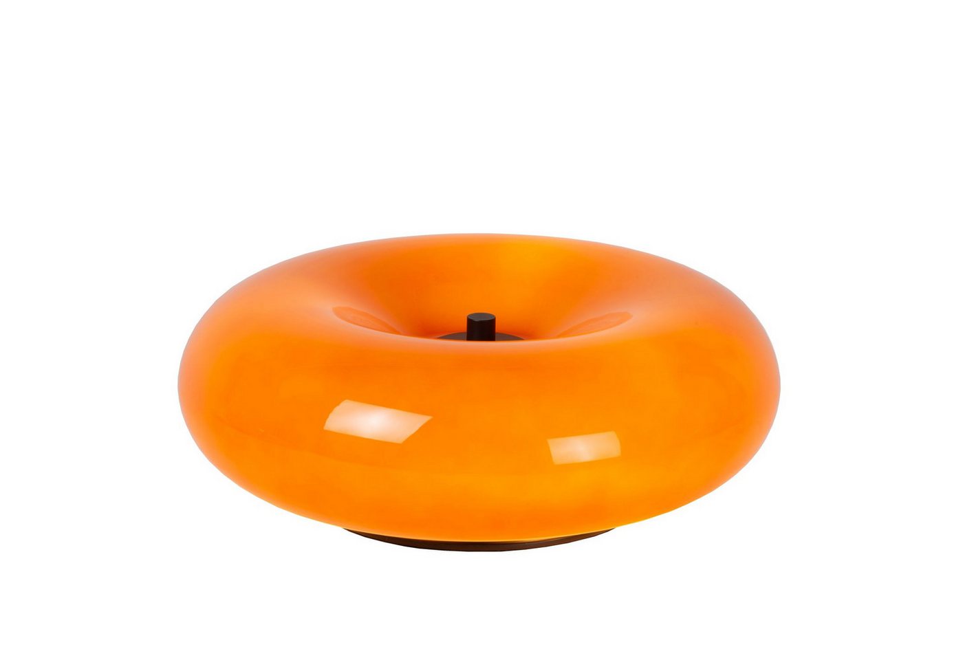 Licht-Erlebnisse Tischleuchte ZARIN, ohne Leuchtmittel, Glas Metall Ø 295 cm rund 10.6 cm hoch Schwarz Orange G9 3-flammig Bild 2