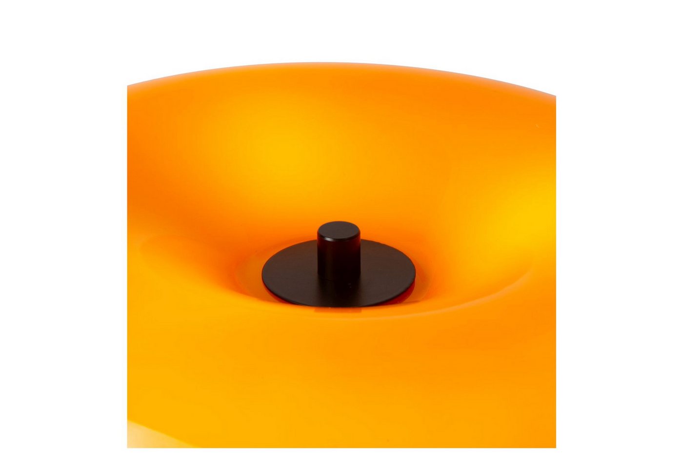 Licht-Erlebnisse Tischleuchte ZARIN, ohne Leuchtmittel, Glas Metall Ø 295 cm rund 10.6 cm hoch Schwarz Orange G9 3-flammig Bild 3