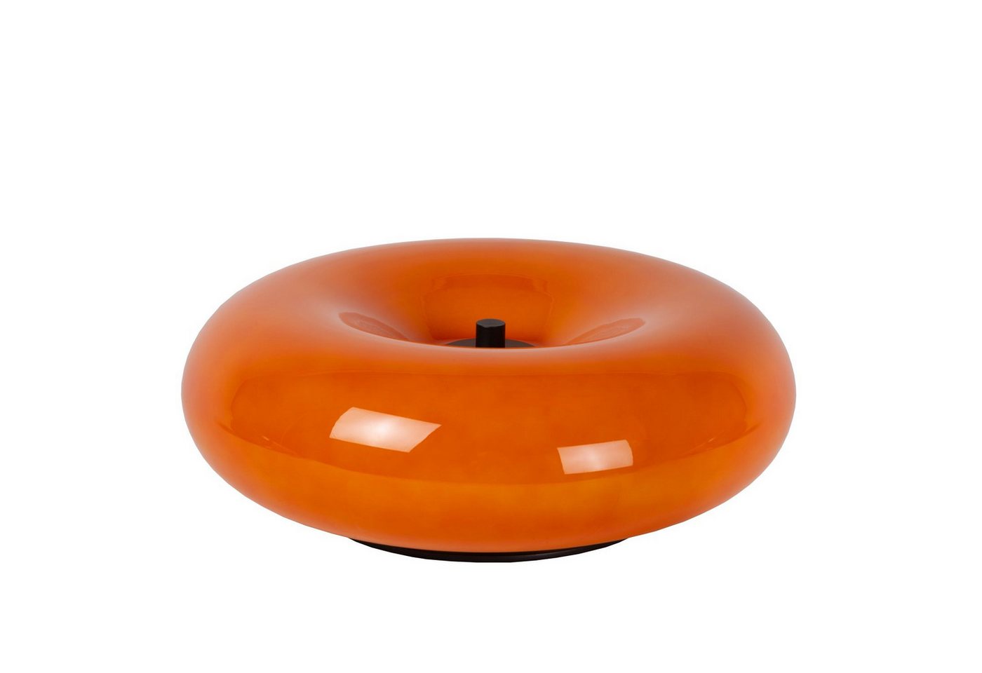Licht-Erlebnisse Tischleuchte ZARIN, ohne Leuchtmittel, Glas Metall Ø 295 cm rund 10.6 cm hoch Schwarz Orange G9 3-flammig Bild 5