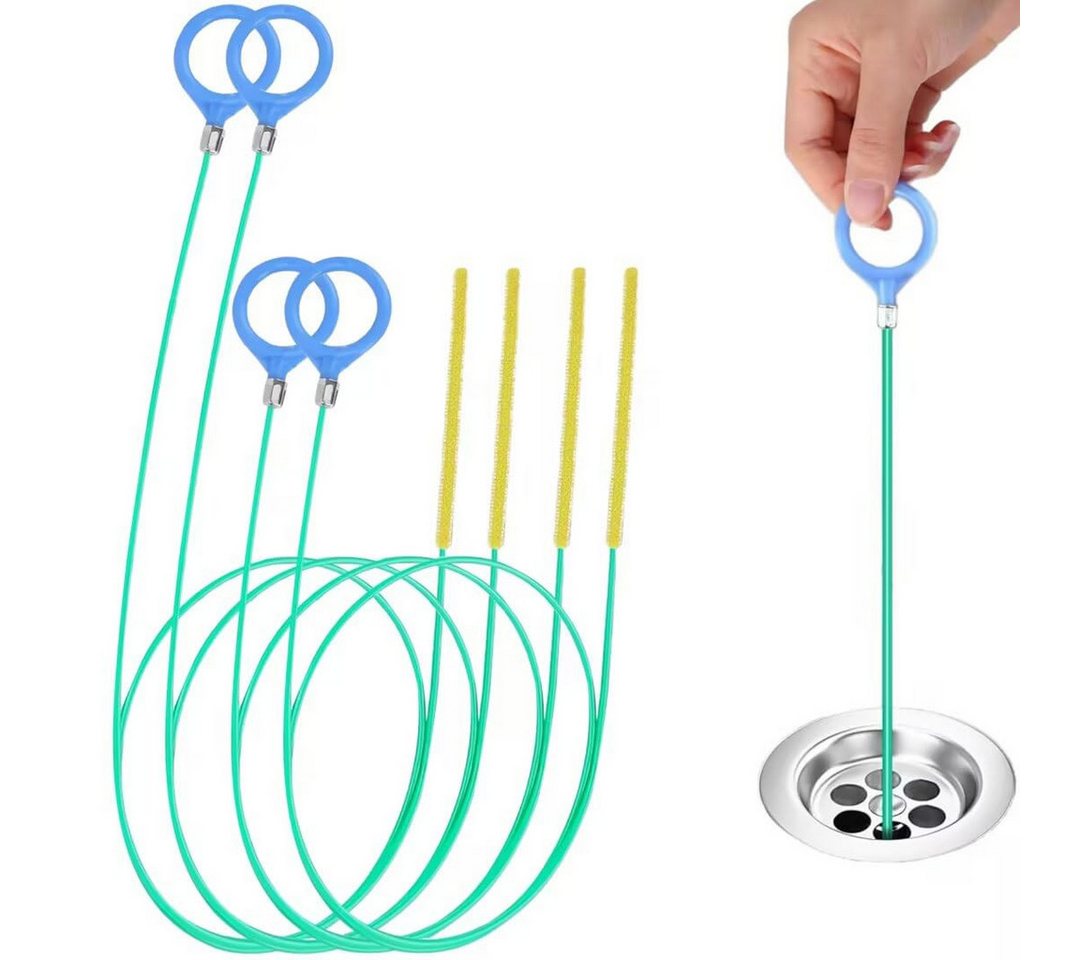 FOUORTUNATE-BEE Rohrreinigungsspirale 4 Stück Abflussreinigungswerkzeug Abflussreiniger Spirale 90cm, 130cm, (4 tlg), für Badewanne Abwasserkanäle Waschbecken Bild 5