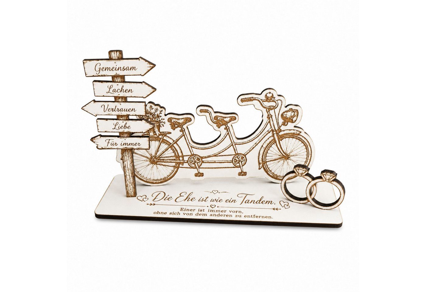 Dekolando Hochzeitskarte Geldgeschenk Hochzeit Tandem Brautpaar Geschenk 14,5 cm Bild 3
