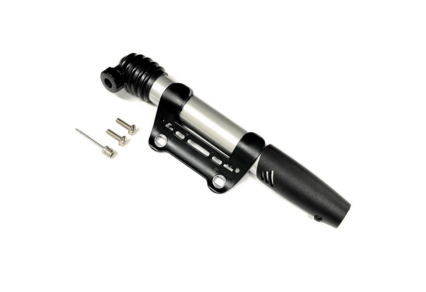 HAC24 Luftpumpe Fahrradpumpe Handpumpe Ballpumpe Mini Handluftpumpe (1-tlg), Inkl. Rahmenbefestigung & Ventilnadel