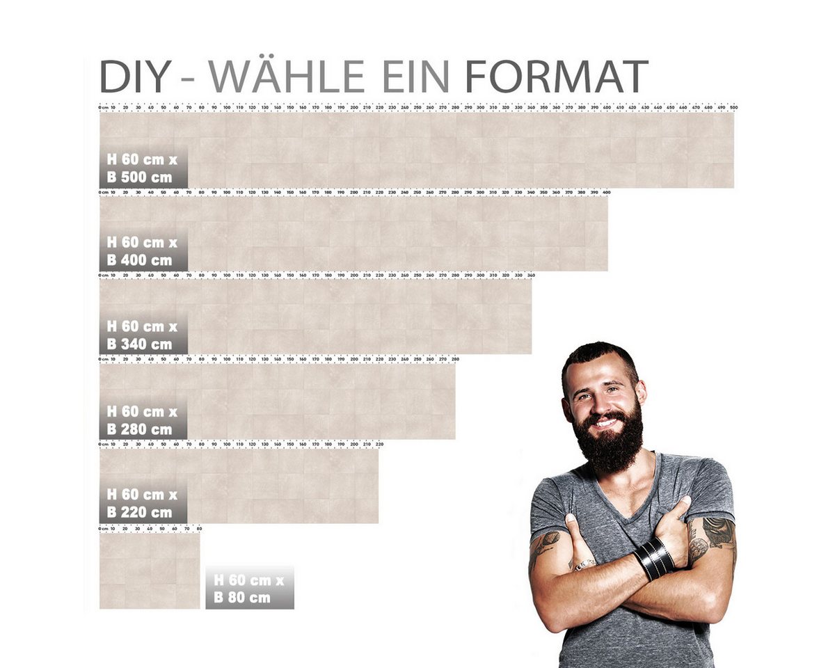 Stickerprofis Küchenrückwand FEINSTEIN (Matt-Finish), (Premium), 1,5mm, selbstklebend, hält auf besonders vielen Öberflächen Bild 5