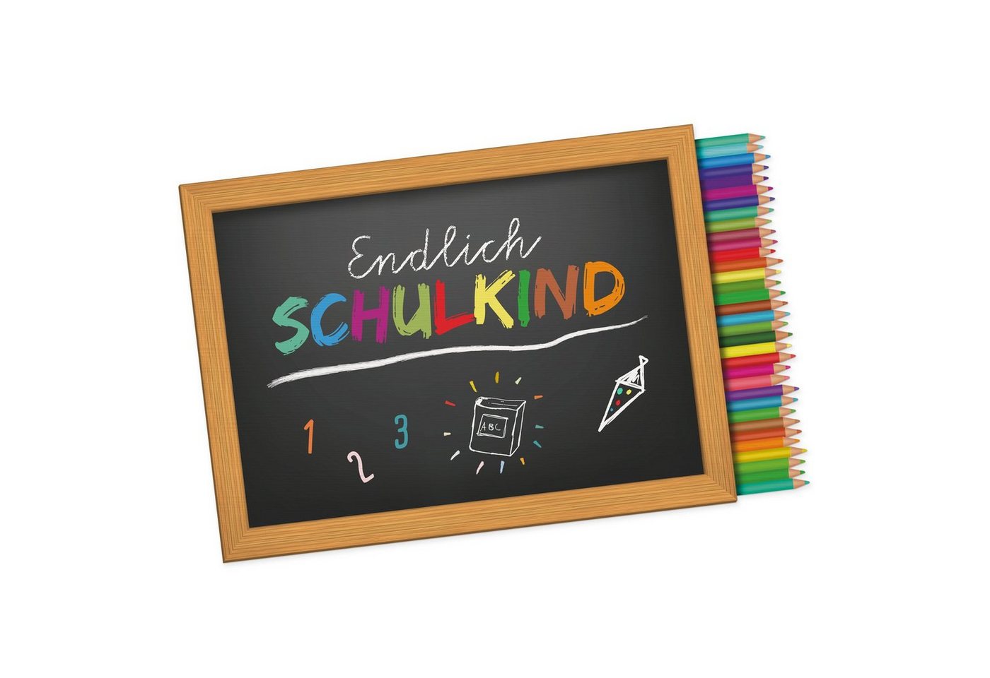 itenga Aufkleber itenga 10x Aufkleber Sticker "Endlich Schulkind / Stifte" Freiform 14 Bild 2