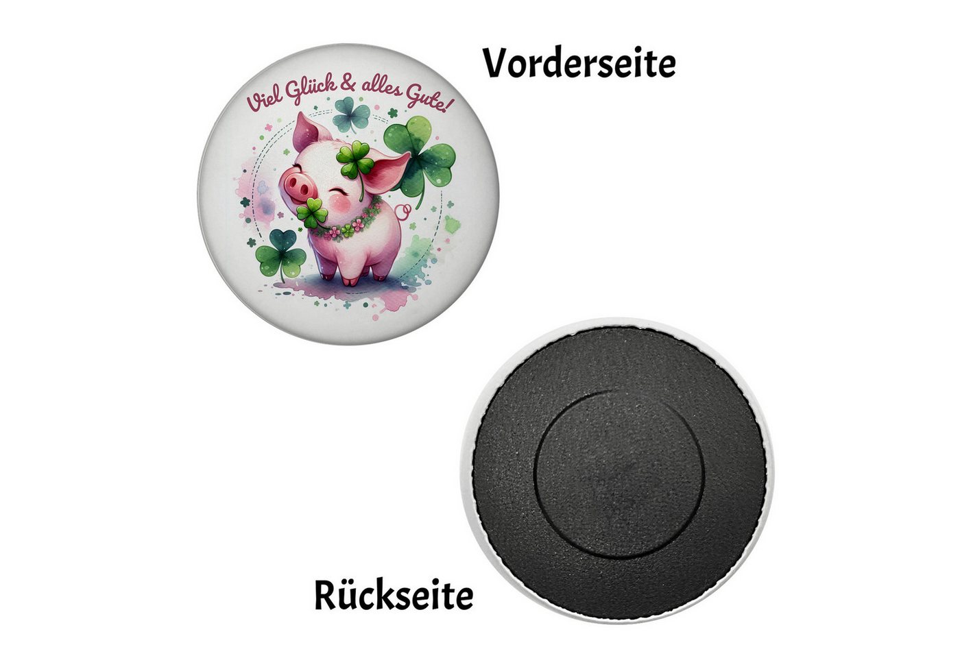 speecheese Magnet Glücksschwein Magnet rund Bild 2