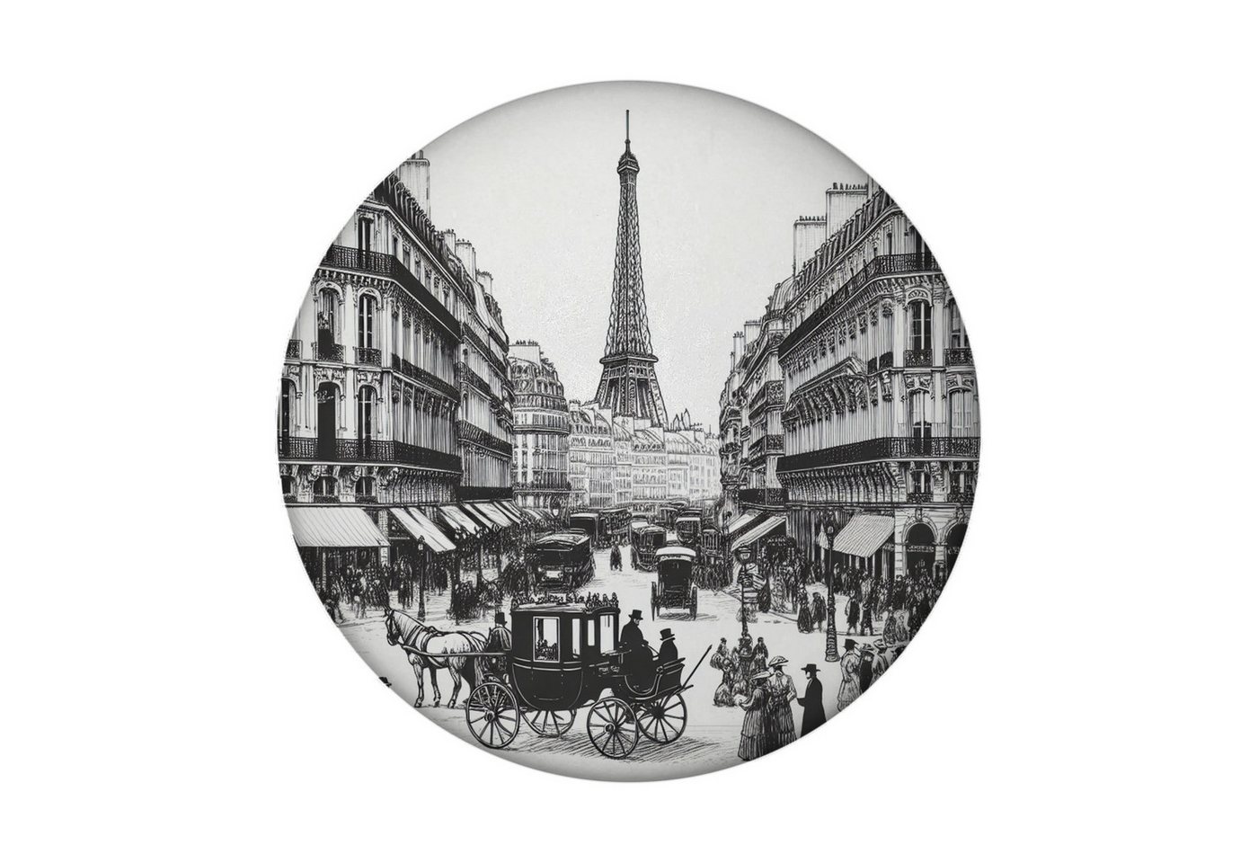 speecheese Magnet Wahrzeichen von Paris Retro Eiffelturm Souvenir Magnet rund