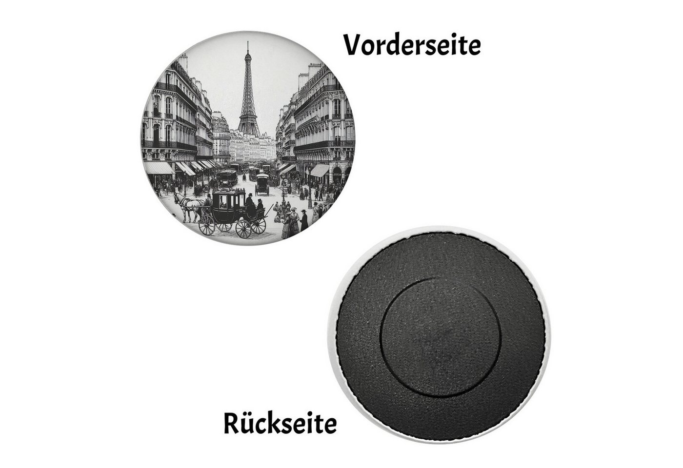 speecheese Magnet Wahrzeichen von Paris Retro Eiffelturm Souvenir Magnet rund Bild 2