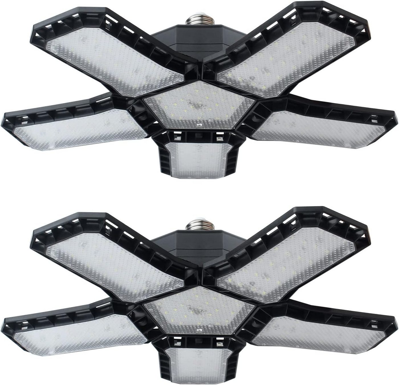FELIXLEO Außen-Deckenleuchte 2 LED Garagenlampen 120W Deckenleuchte E27 5 Panel Werkstatt Bild 3