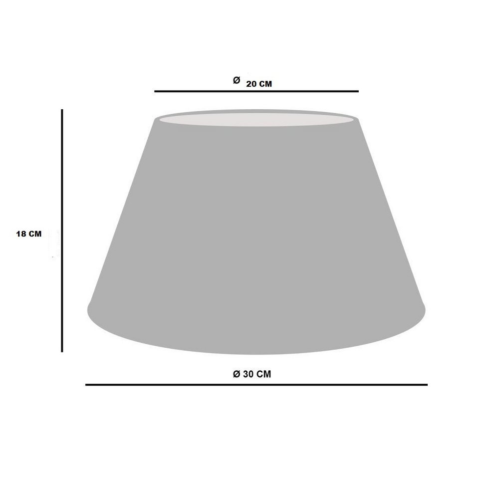AMBIENTE-LEBENSART.DE Lampenschirm Satin schwarz rund konische Form Edel Ø 30cm innen Chrom Bild 4