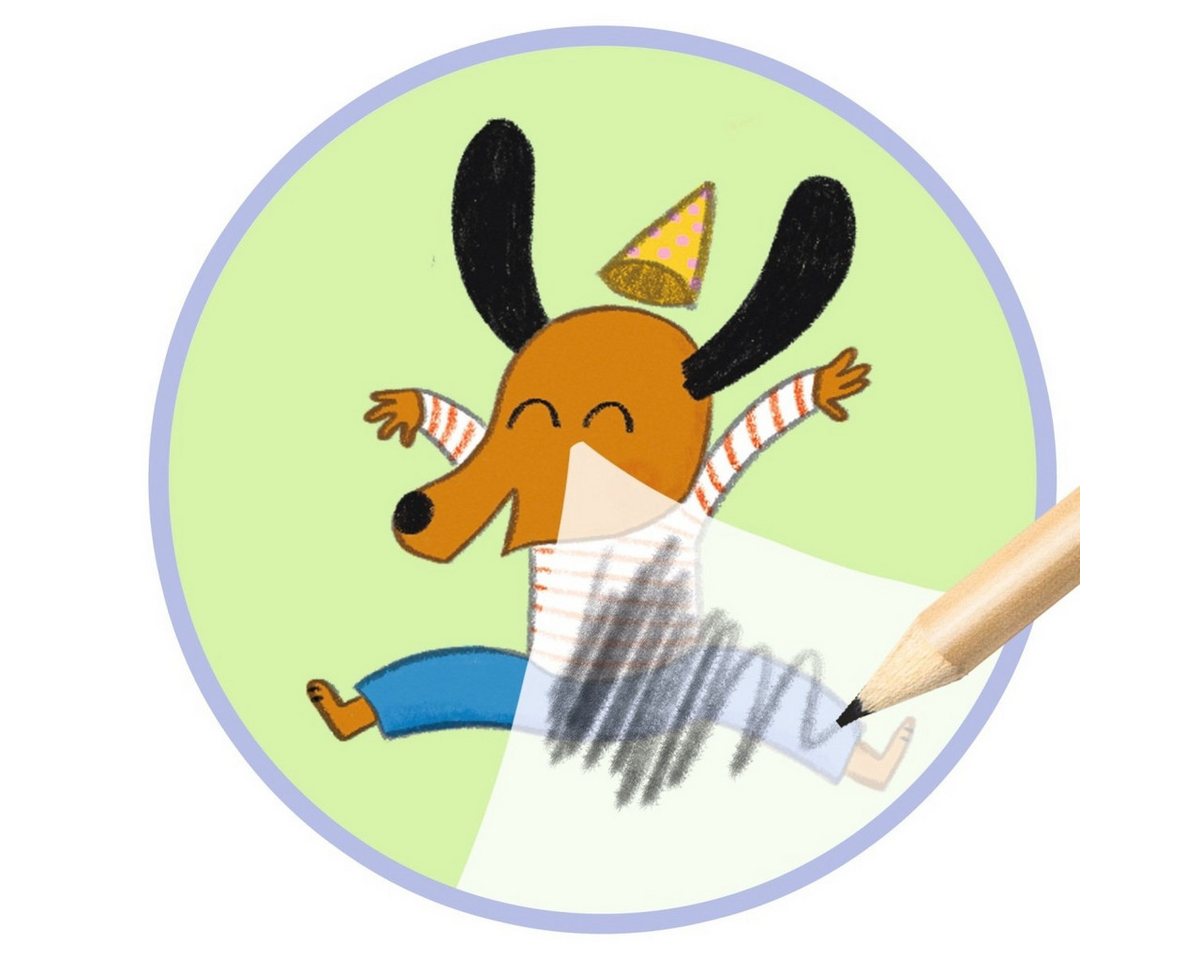DJECO Kreativset Rubbelbilder: Party Time Kreativset für Kinder Bild 2