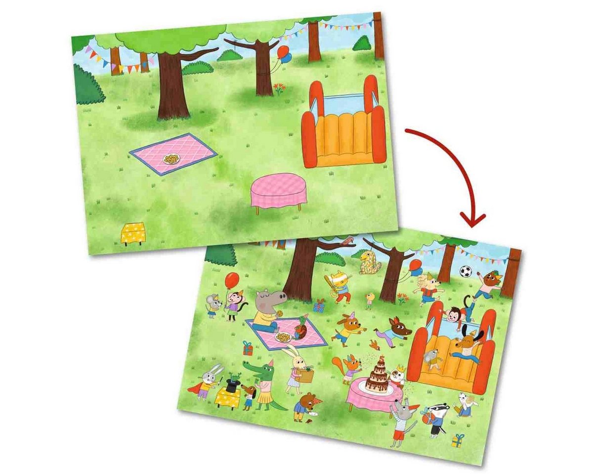 DJECO Kreativset Rubbelbilder: Party Time Kreativset für Kinder Bild 3